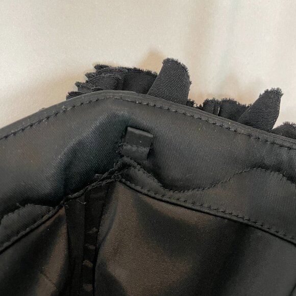 White House Black Market Black Strapless Dress Size 0 Ruffle Sweetheart Neckline - Picture 13 of 13